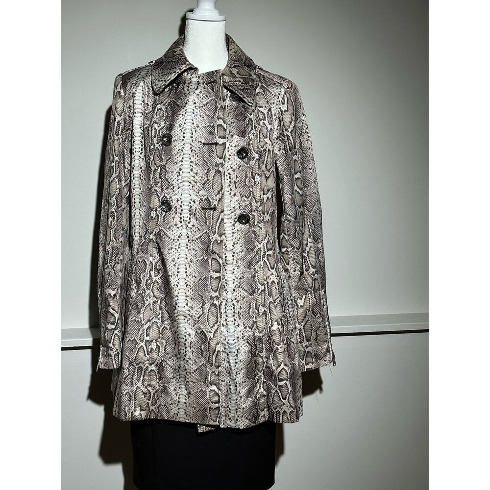 Via Spiga Python Print Trench Coat | Size Small - image 5